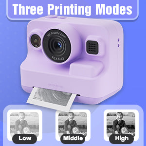 Dylanto Instant Print Camera for Kids,2.4 Inch Screen Kids Instant Cameras, Christmas Birthday Gifts for Girls Age 3-12, Portable Toddler Toy for 3 4 5 6 7 8 9 10 Year Old Girls Boys White