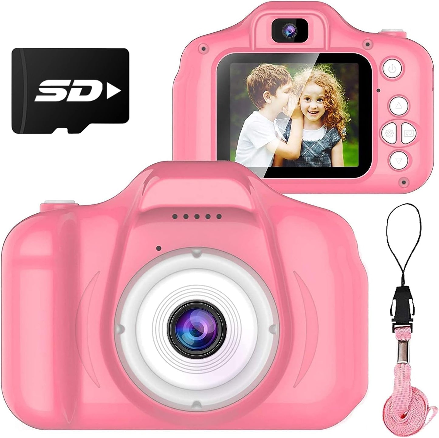 Dylanto Upgrade Kids Selfie Camera, Christmas Birthday Gifts for Girls&Boys Age 3-9, HD Digital Video Cameras for Toddler, Portable Toy for 3 4 5 6 7 8 9 Year Old Girls with 8GB SD Card-Purple