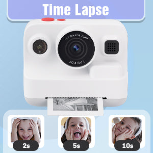 Dylanto Instant Print Camera for Kids,2.4 Inch Screen Kids Instant Cameras, Christmas Birthday Gifts for Girls Age 3-12, Portable Toddler Toy for 3 4 5 6 7 8 9 10 Year Old Girls Boys Purple