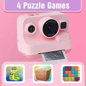 Dylanto Instant Print Camera for Kids,2.4 Inch Screen Kids Instant Cameras, Christmas Birthday Gifts for Girls Age 3-12, Portable Toddler Toy for 3 4 5 6 7 8 9 10 Year Old Girls Boys Purple