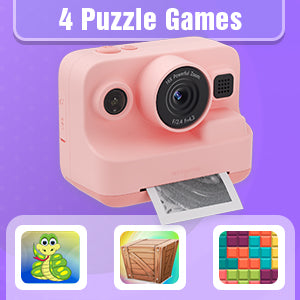 Dylanto Instant Print Camera for Kids,2.4 Inch Screen Kids Instant Cameras, Christmas Birthday Gifts for Girls Age 3-12, Portable Toddler Toy for 3 4 5 6 7 8 9 10 Year Old Girls Boys White