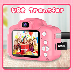 Dylanto Upgrade Kids Selfie Camera, Christmas Birthday Gifts for Girls&Boys Age 3-9, HD Digital Video Cameras for Toddler, Portable Toy for 3 4 5 6 7 8 9 Year Old Girls with 8GB SD Card-Purple